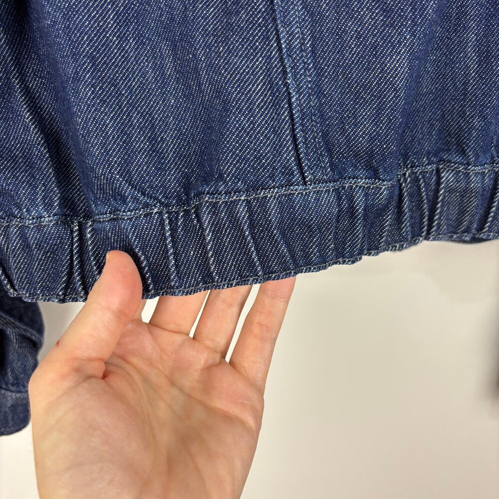 Pilcro Anthropologie Super-Soft Denim Moto Jacket Small - Picture 10 of 13